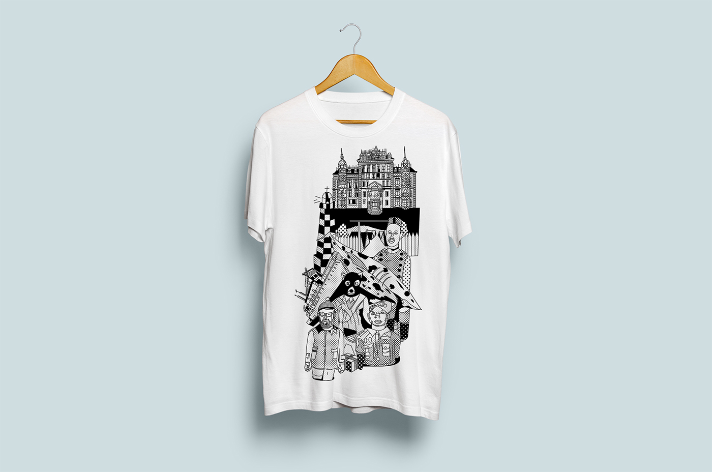 Tee-shirt dessin wes anderson