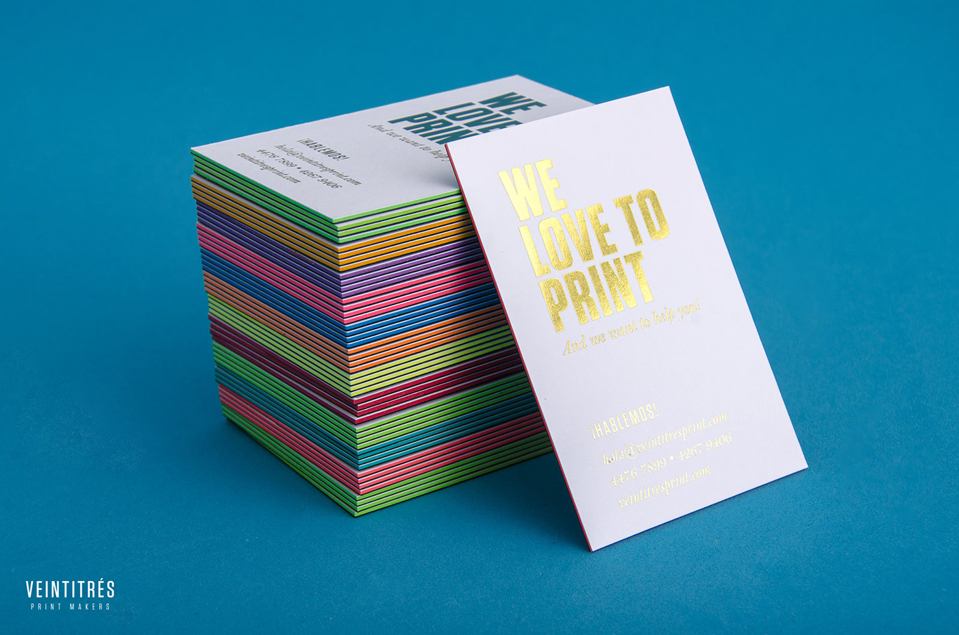 Stationery foil business card letterpress embossed print