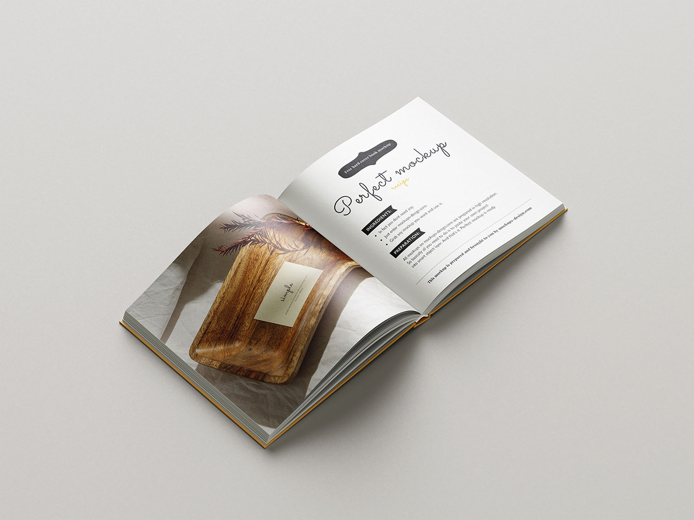 book square cover page pages hardcover Mockup psd template download