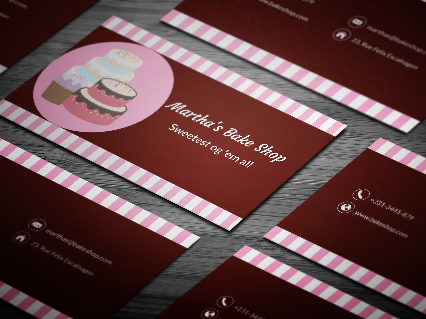 10 FREE Professional Bakery Business Cards Templates On Behance