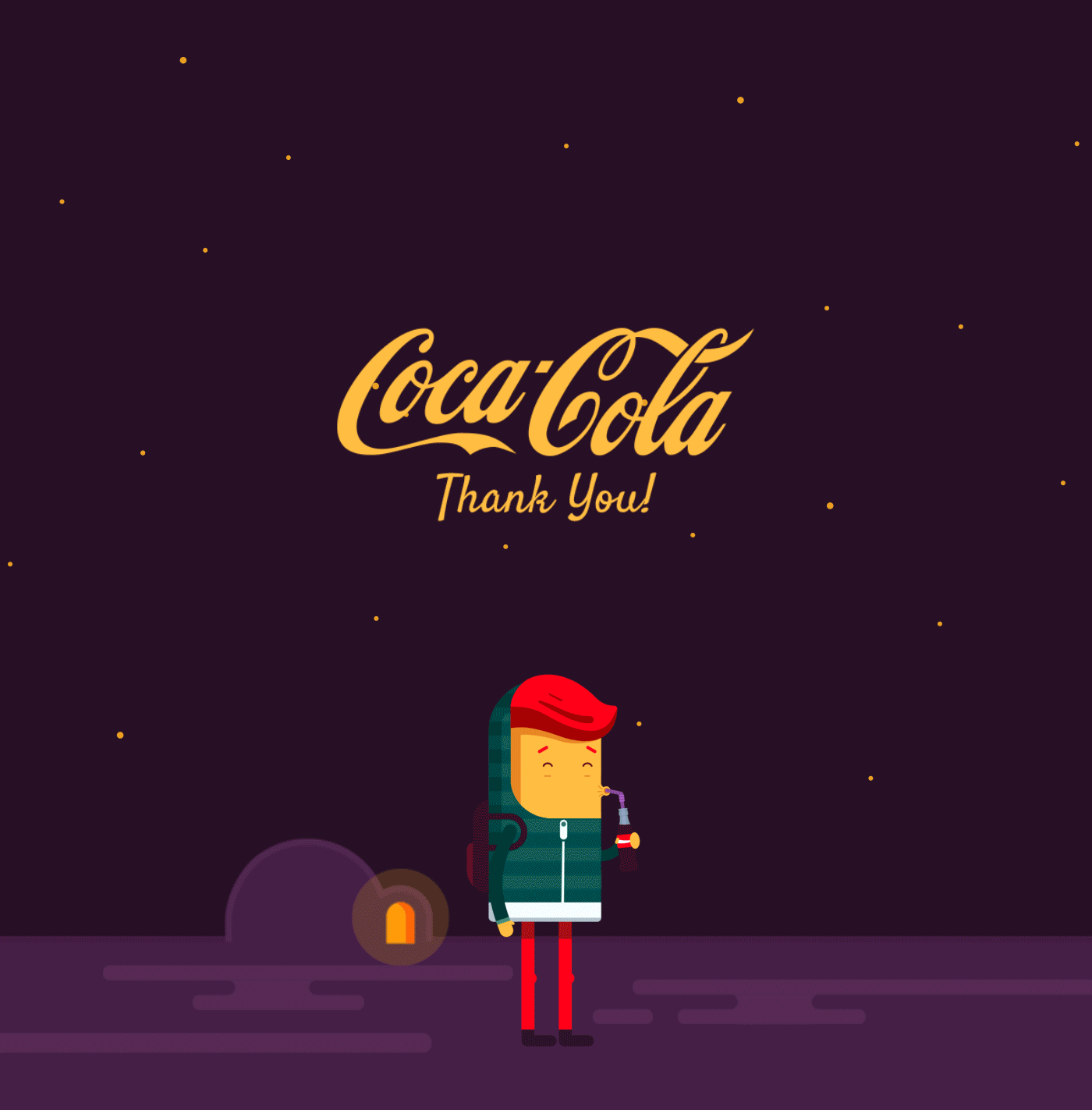 Isobar Greece ILLUSTRATION  animation  Coca Cola characters xmas