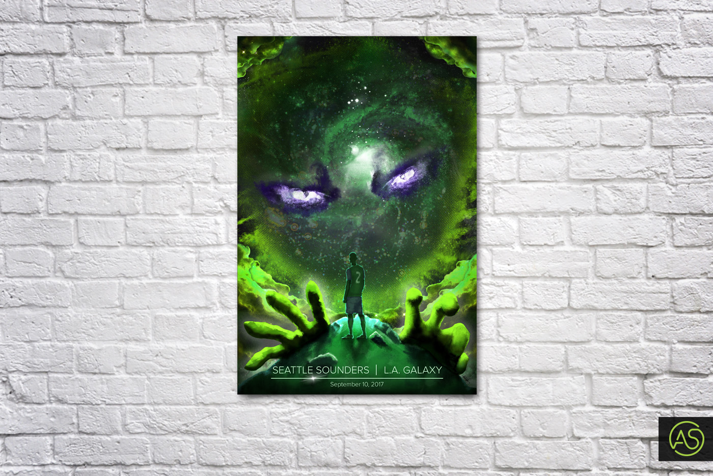 poster seattle sounders galaxy Space  mls soccer dempsey eyes rave green