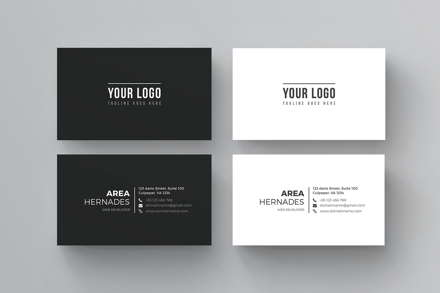 black business business card card design clean Style corporate creative cyan elegant