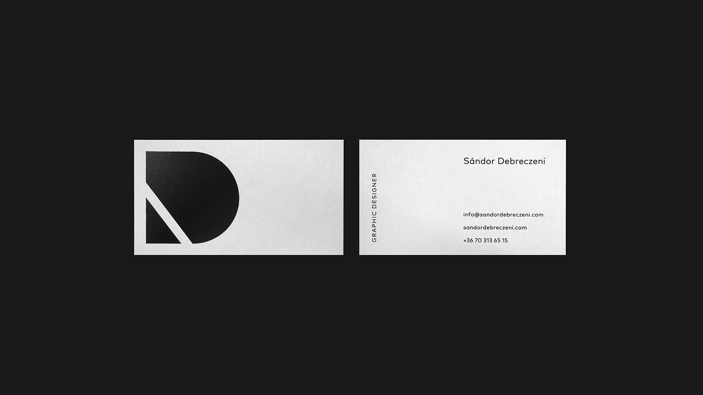 identity personal semplice sandor debreczeni business card logo Website portfolio Webdesign