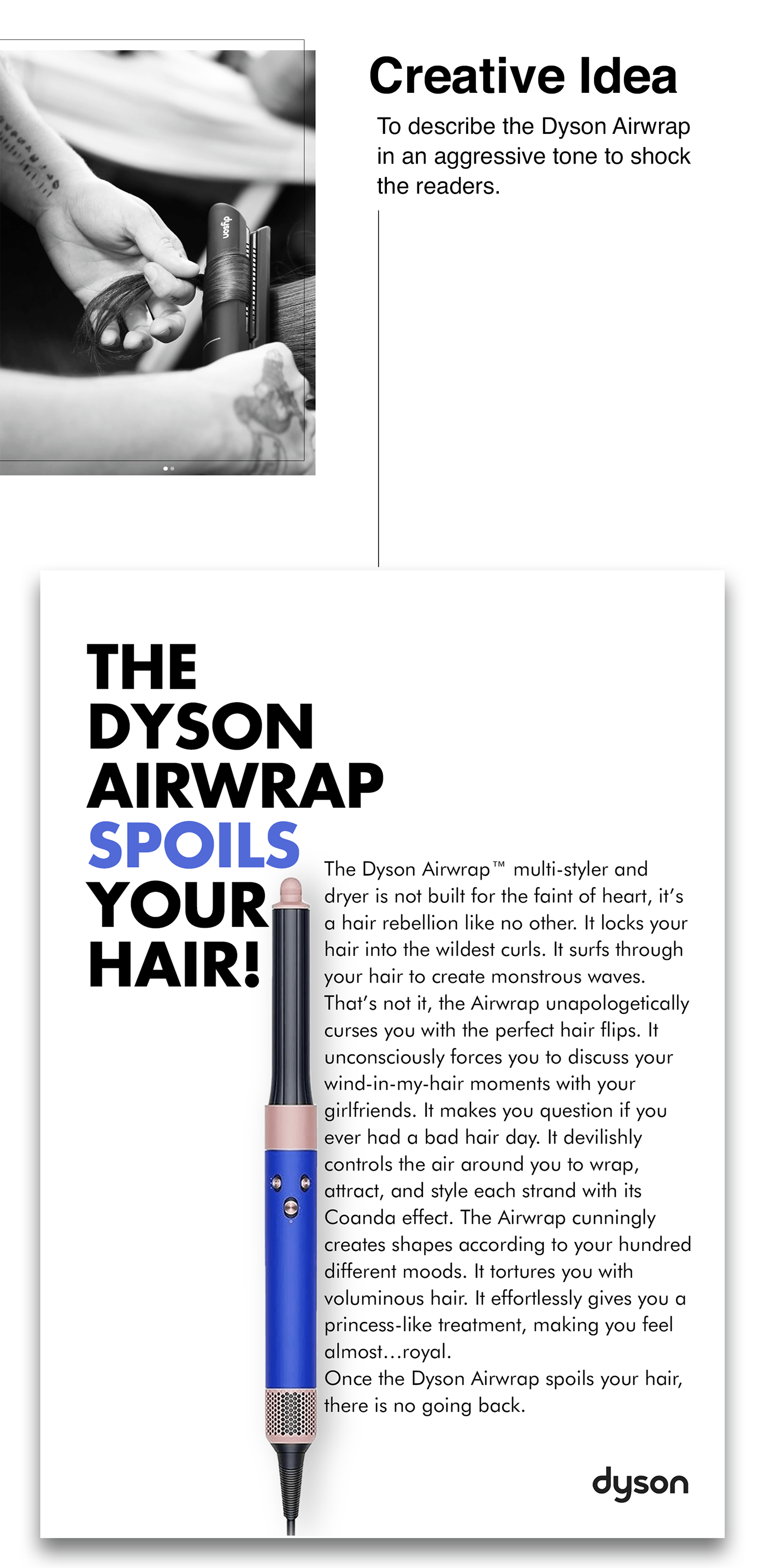 copywriting  design Dyson Advertising  marketing   hairproduct