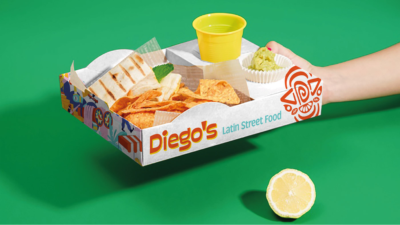 Advertising  branding  Diego's graphic design  identity logo restaurant visual Digital Art  ILLUSTRATION 