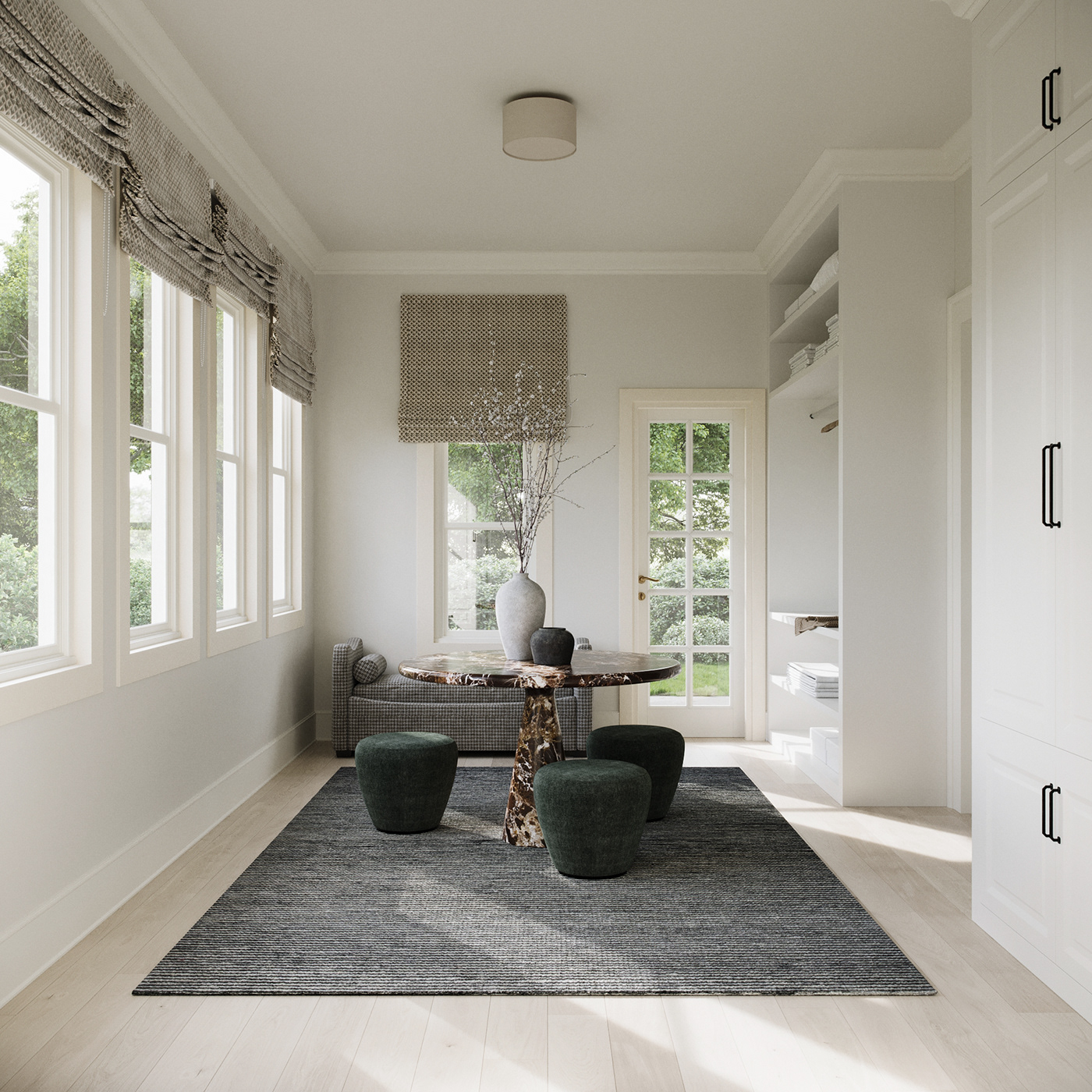 architecture California corona design interior design  living room Render traditional usa visualization