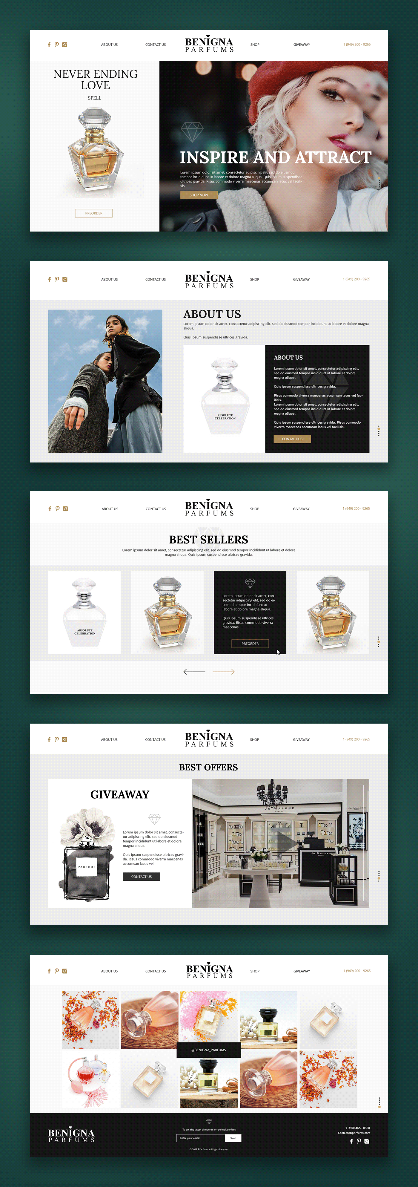 web-design perfume Ecommerce
