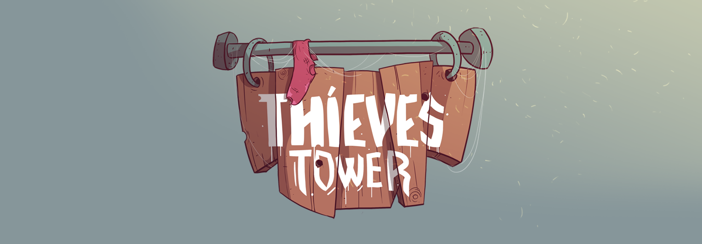 theves tower strategy management UI ux characters cartoon Games logo