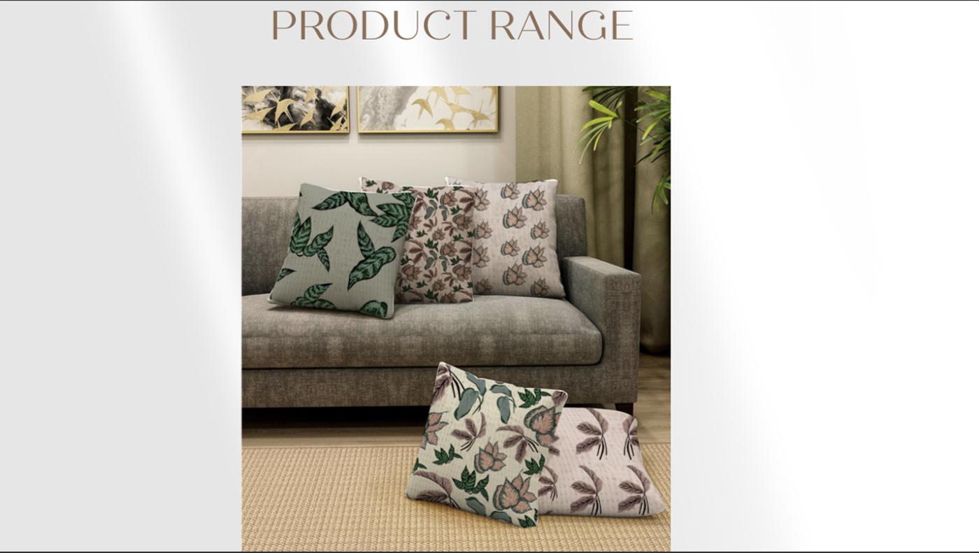 cushion cover design gouche painting home decor interior design  luxurious design pattern design  print making soft furnishings