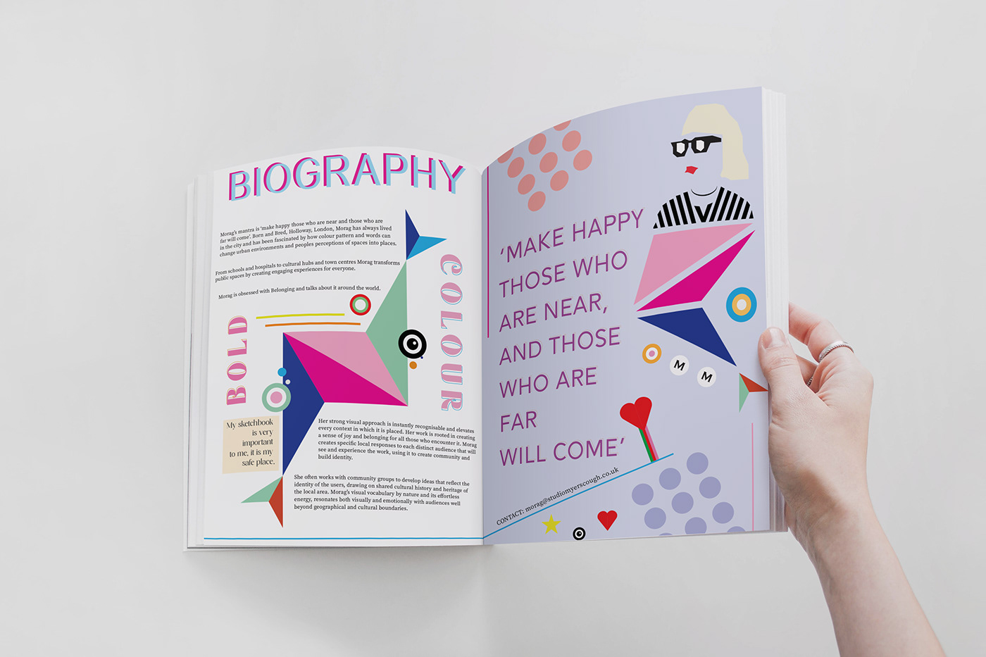 morag myerscough magazine magazin cover Magazine design Graphic Designer insidepage Colourful  Drawing  painting   арт