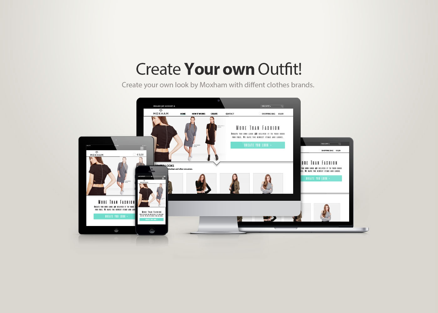 Create look outfit clothes user interface design interaction polyvore Website Design application wireframes