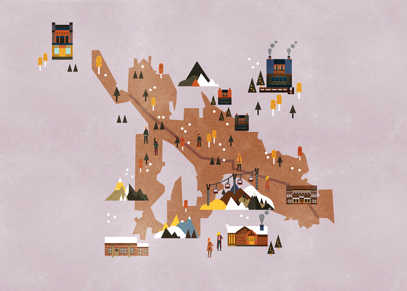 winter map maps realestate agent getaway winterholiday Holiday luxury Outdoor