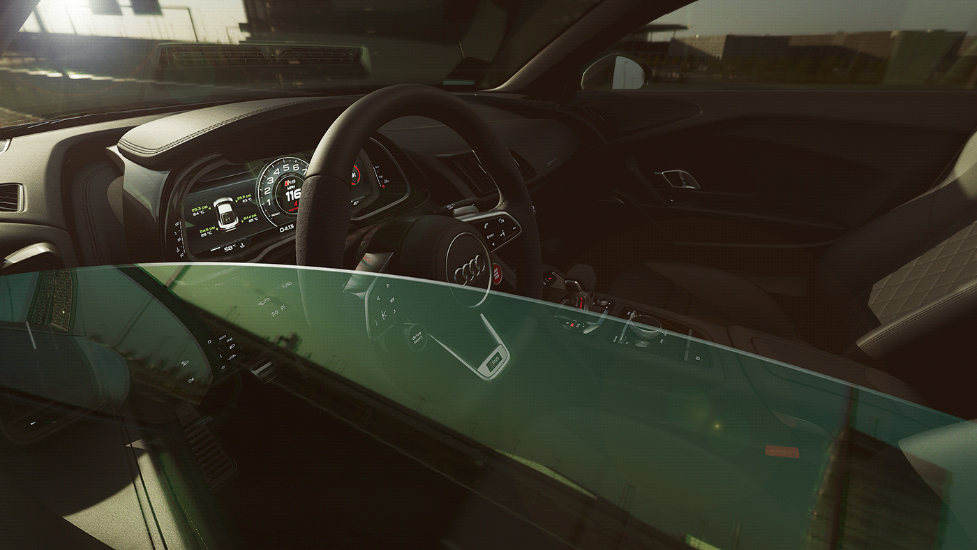 3D 3ds max Audi automotive   CGI corona R8 Render visualization vray