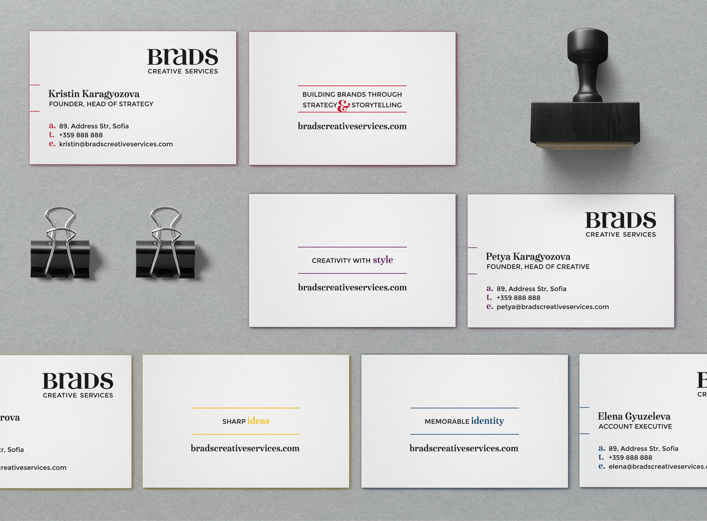 brads custom logotype Unicase type Creative Services brand consultancy research design ads simple identity print Website logo guide Sans and serif