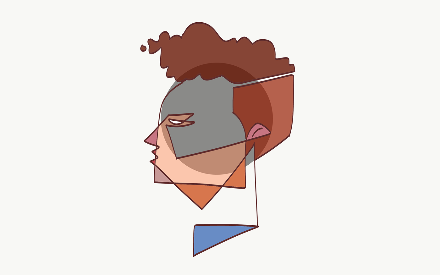 cheekbone  jawline Character design Character design  redhead red hairdo hairstyle abstract Geometrical geometrical abstraction abstraction collar curly curly hair Sharp features sharp features