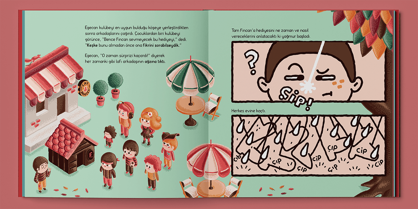 ILLUSTRATION  Picture book children's book neighborhood kids children illustration book kafacanlar