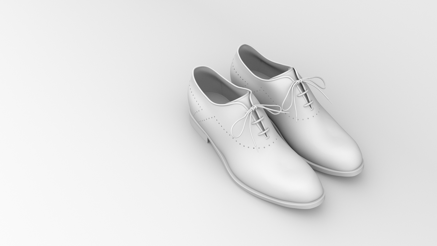 3D CGI dress shoe Fashion  marketing   oshea johnson photoreal product Realism Render