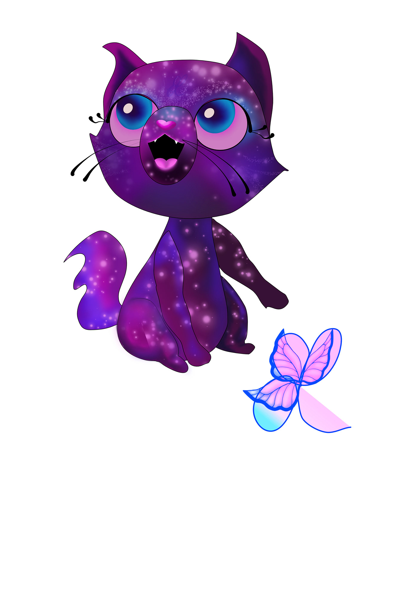 Cat chibi Ferelwing galactic galaxy kitten kitty Lisa Anderson LisaAnderson universe