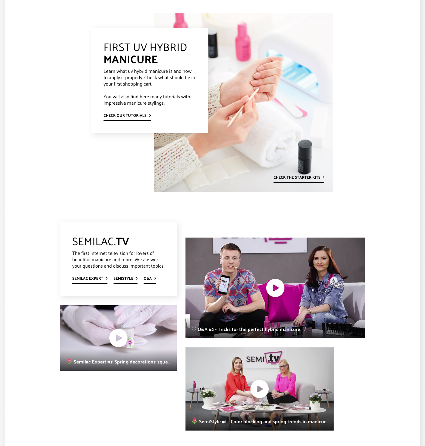 e-commerce semilac Platform manicure make-up nails UV hybrid magento www