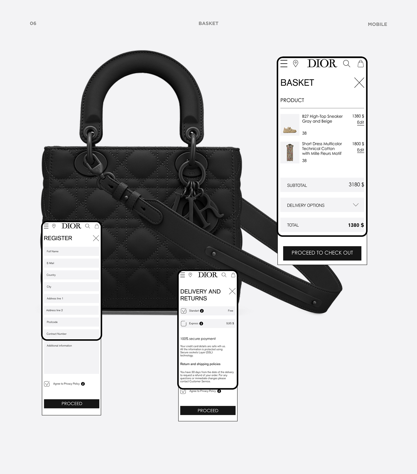 christian dior design Dior e-commerce Fashion  UI UI/UX ux web-design web-store
