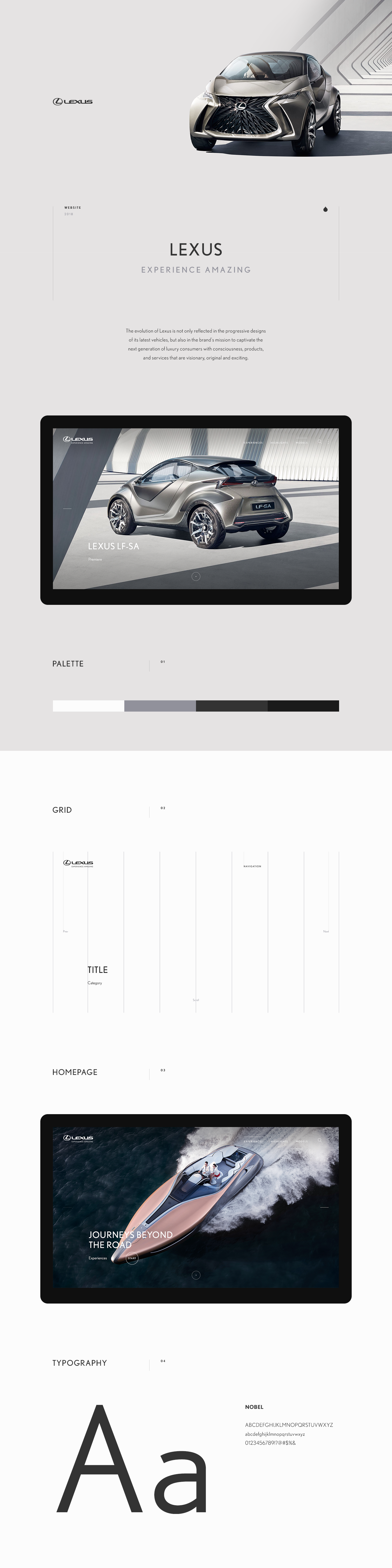 Website Scrolling interaction Lexus Responsive interactive car luxury Webdesign