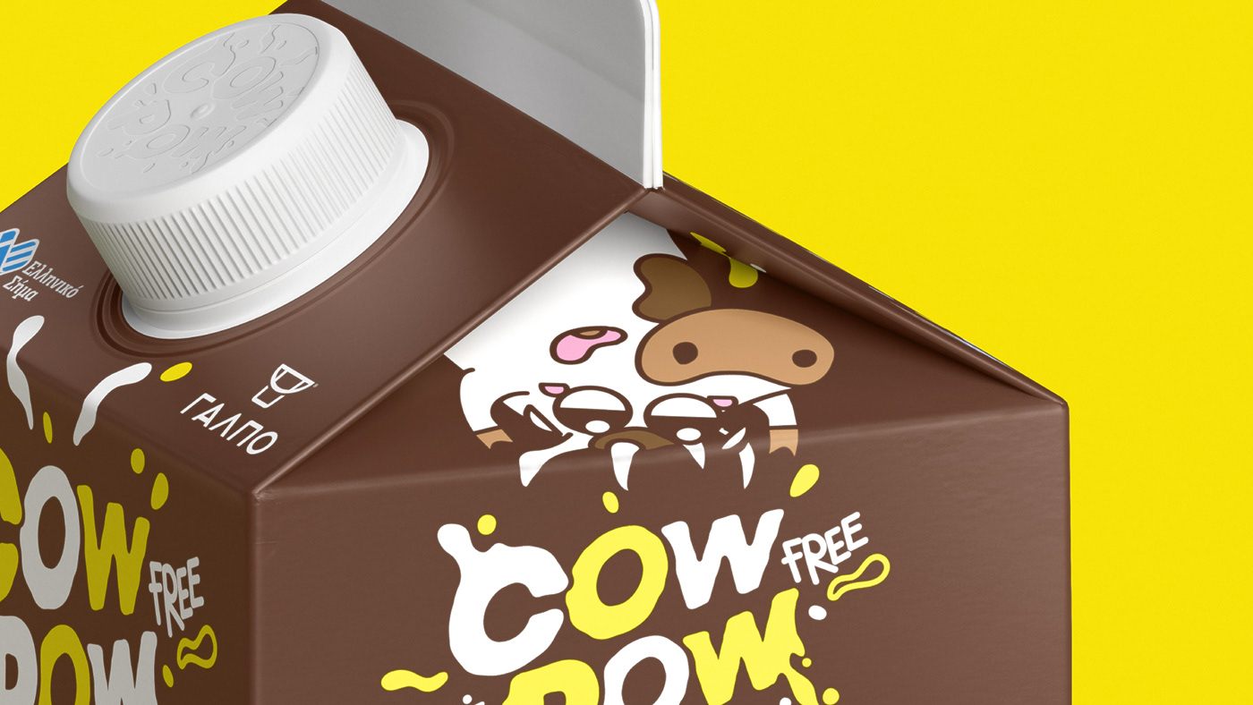 Lidl chocolate milk chocolate packaging milk packaging kids illustration FMCG fmcg packaging cow kids packaging
