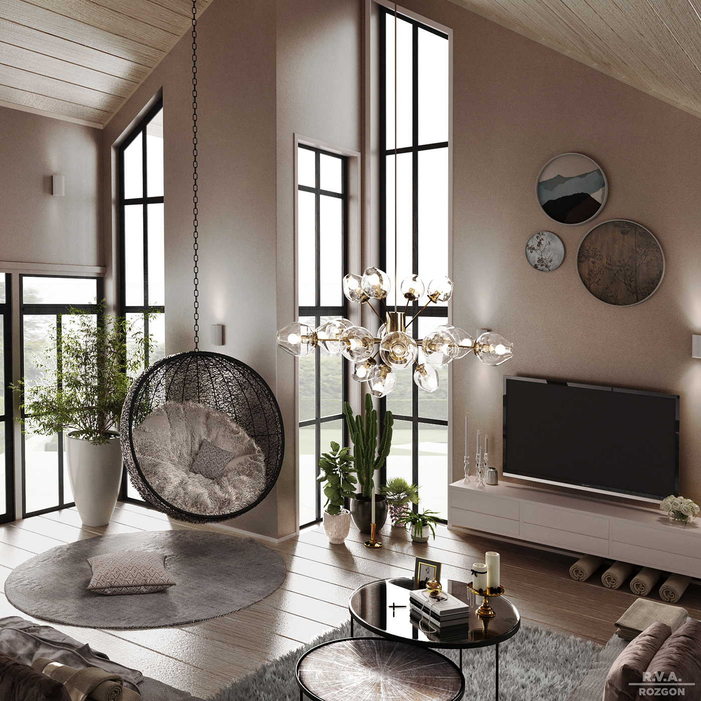 3d artist Adobe Photoshop arch viz corona render  Digital Art  Interior interior design  living room render by photo visualization