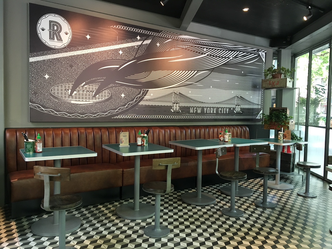 rachels burger diner fastfood american diner Retro restaurant