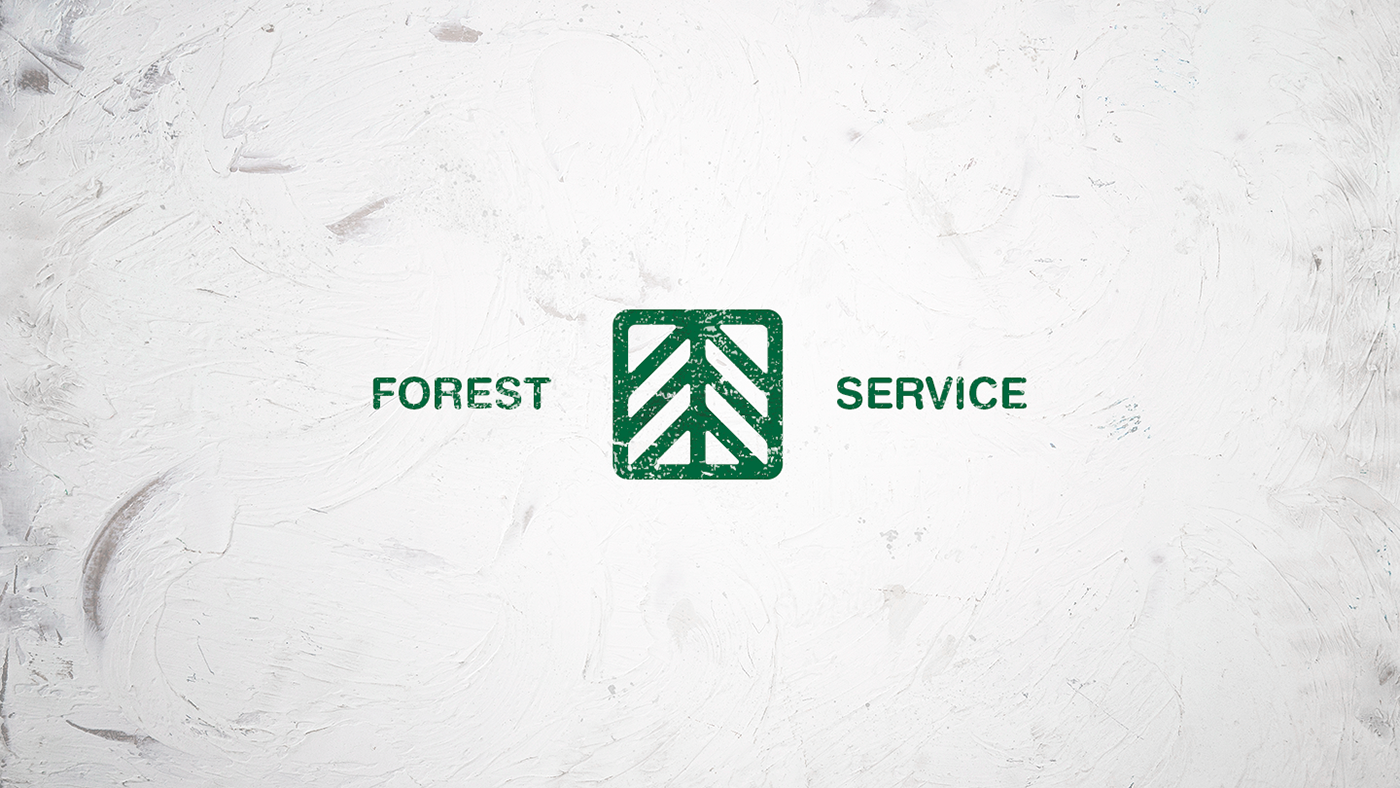 forest logo service forest service Nature Mockup Logotype mark symbol arrow