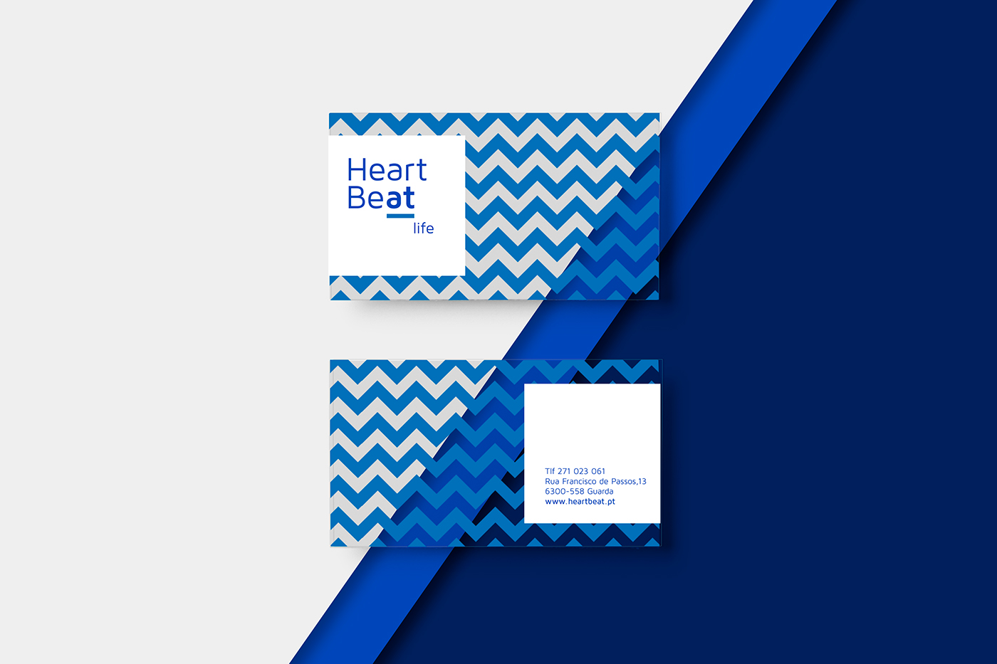heart BEAT logo blue life Experience heartbeat motion Patterns Rebrand