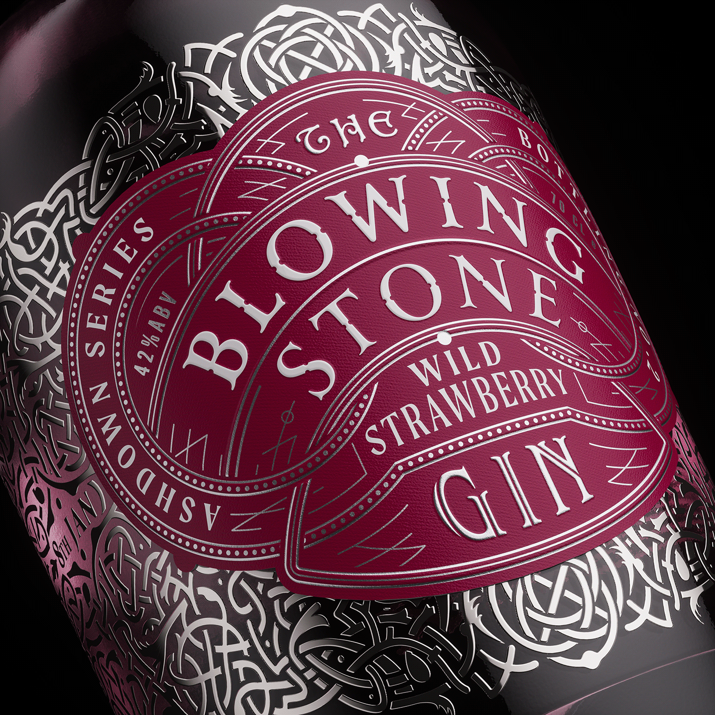 bottle branding  foil gin graphic design  Label metallic Packaging packaging design typography  