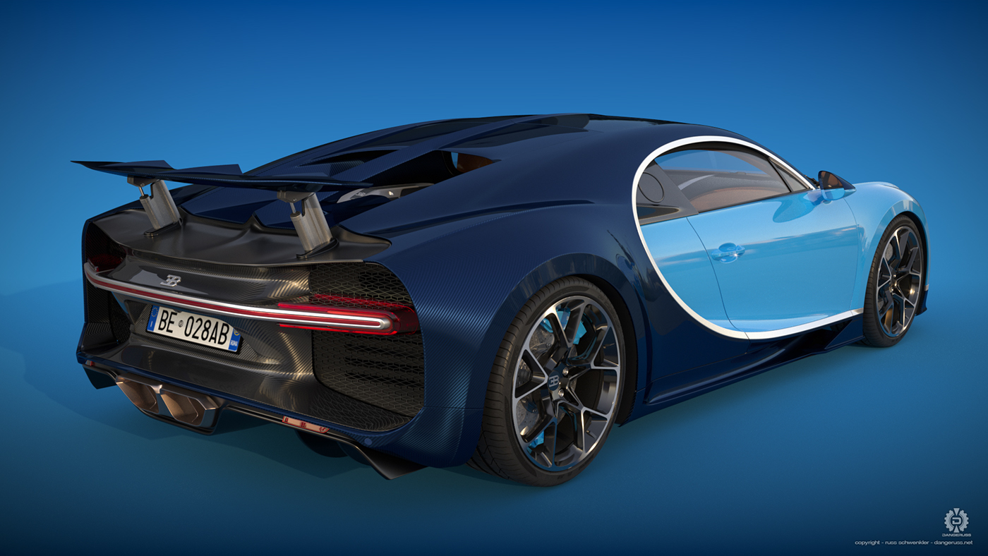 bugatti Chiron automotive render 3d render