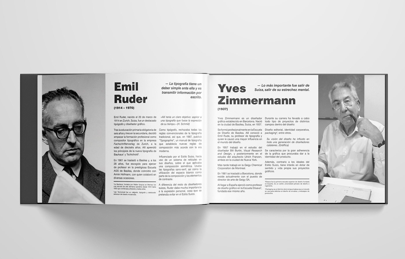 estilo suizo tipografia emil ruder Armin Hofmann Müller-Brockmann Yves Zimmermann black minimal