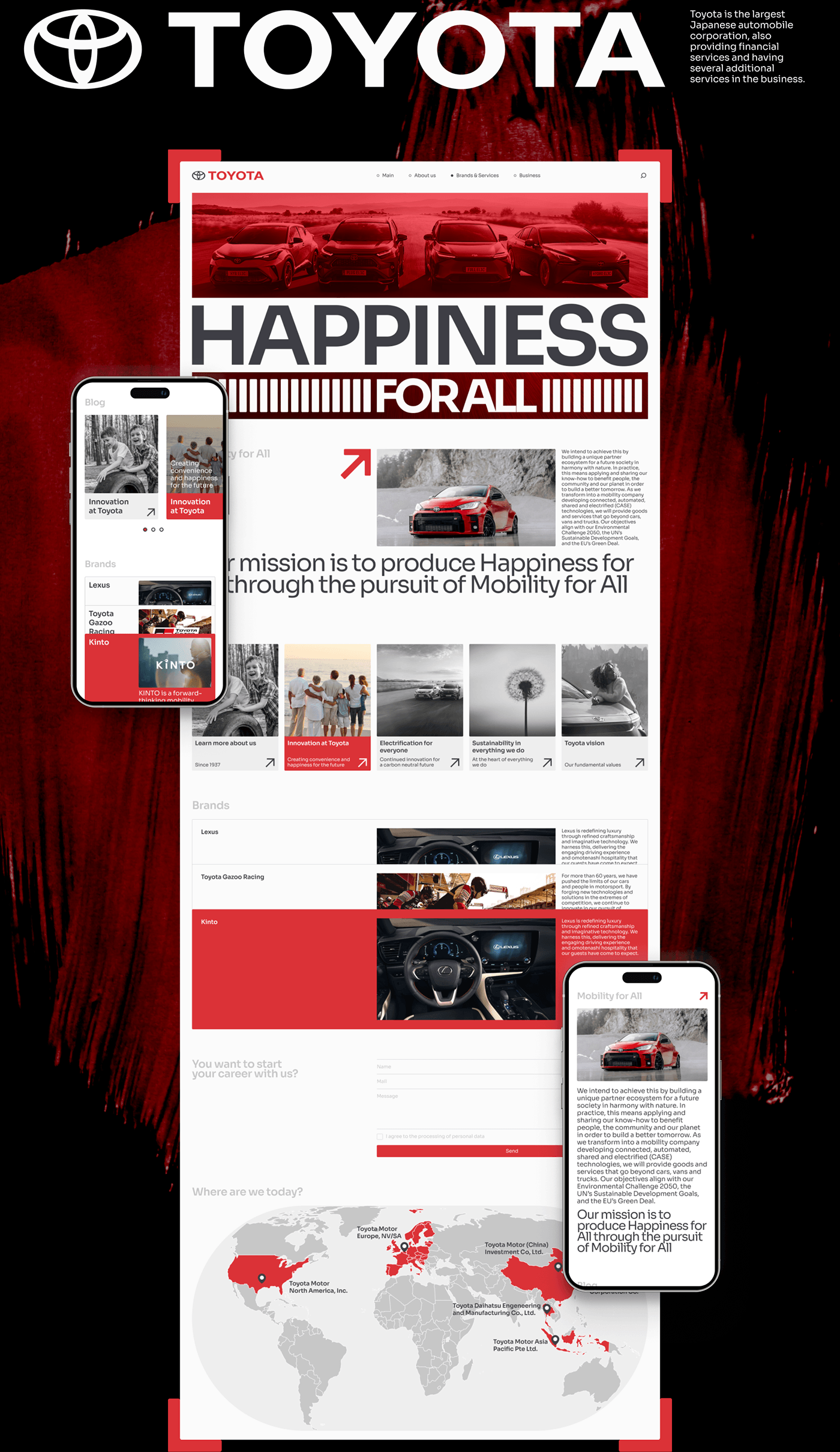 toyota car Vehicle automobile ux Figma Web Design  Website design uprock