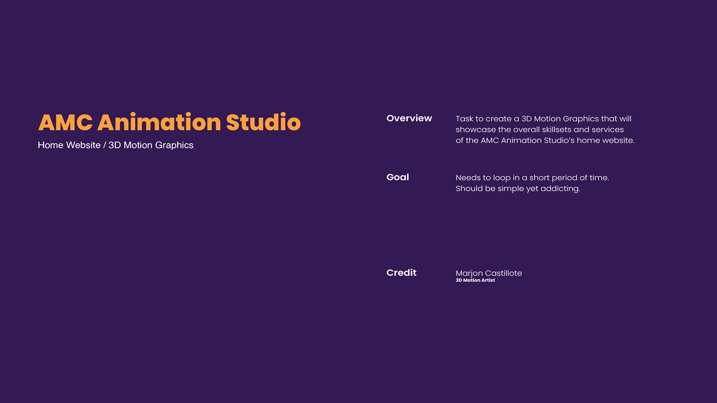 3d motion graphics Website Design