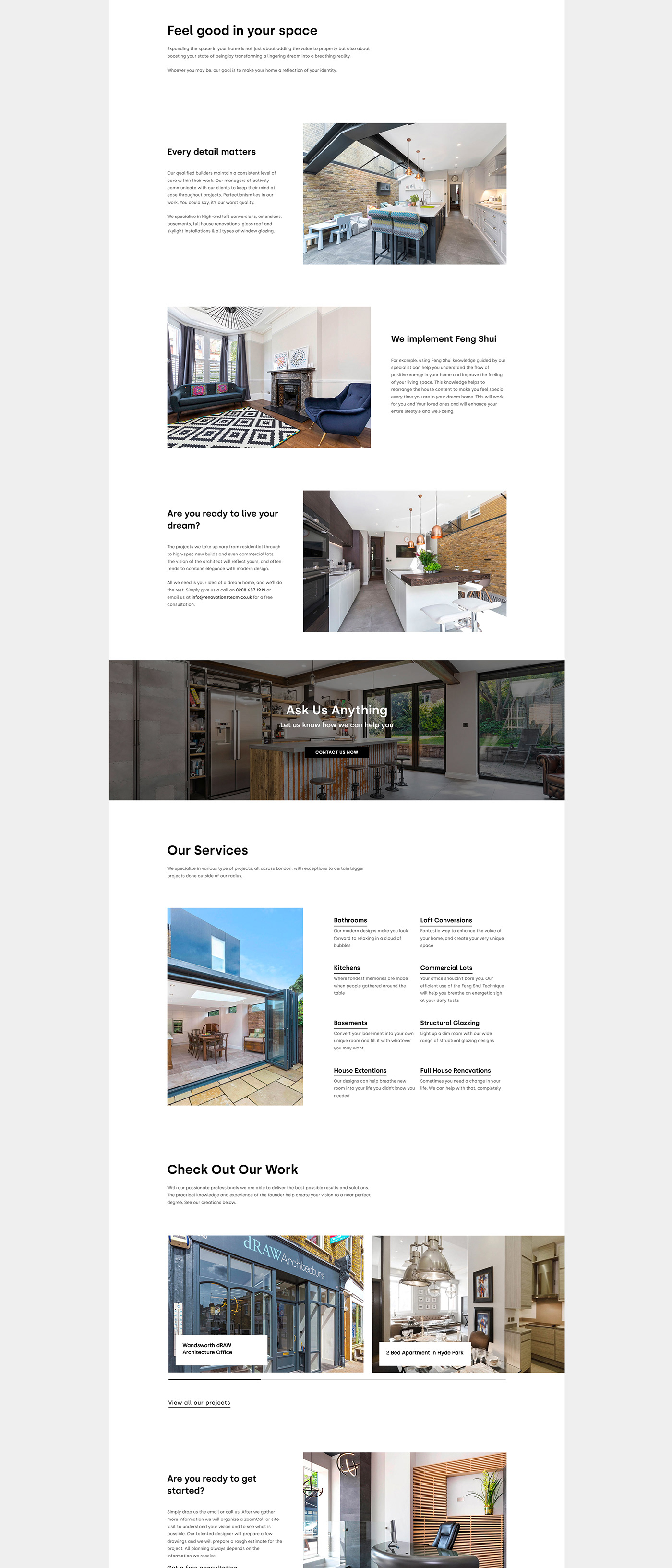 creative graphic design  minimal modern renovations simple UI/UX Web Web Design 