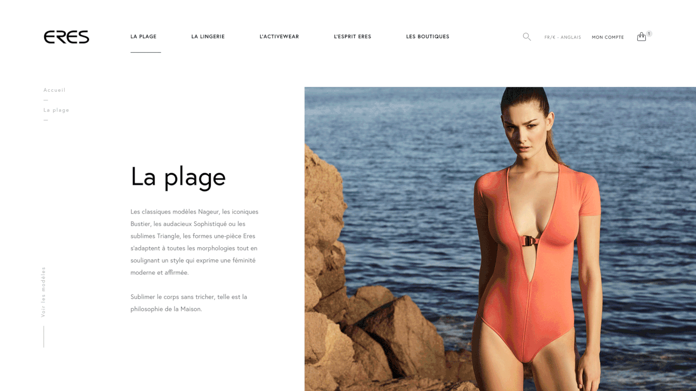 beach design eres lingerie luxury Paris swimwear UI women