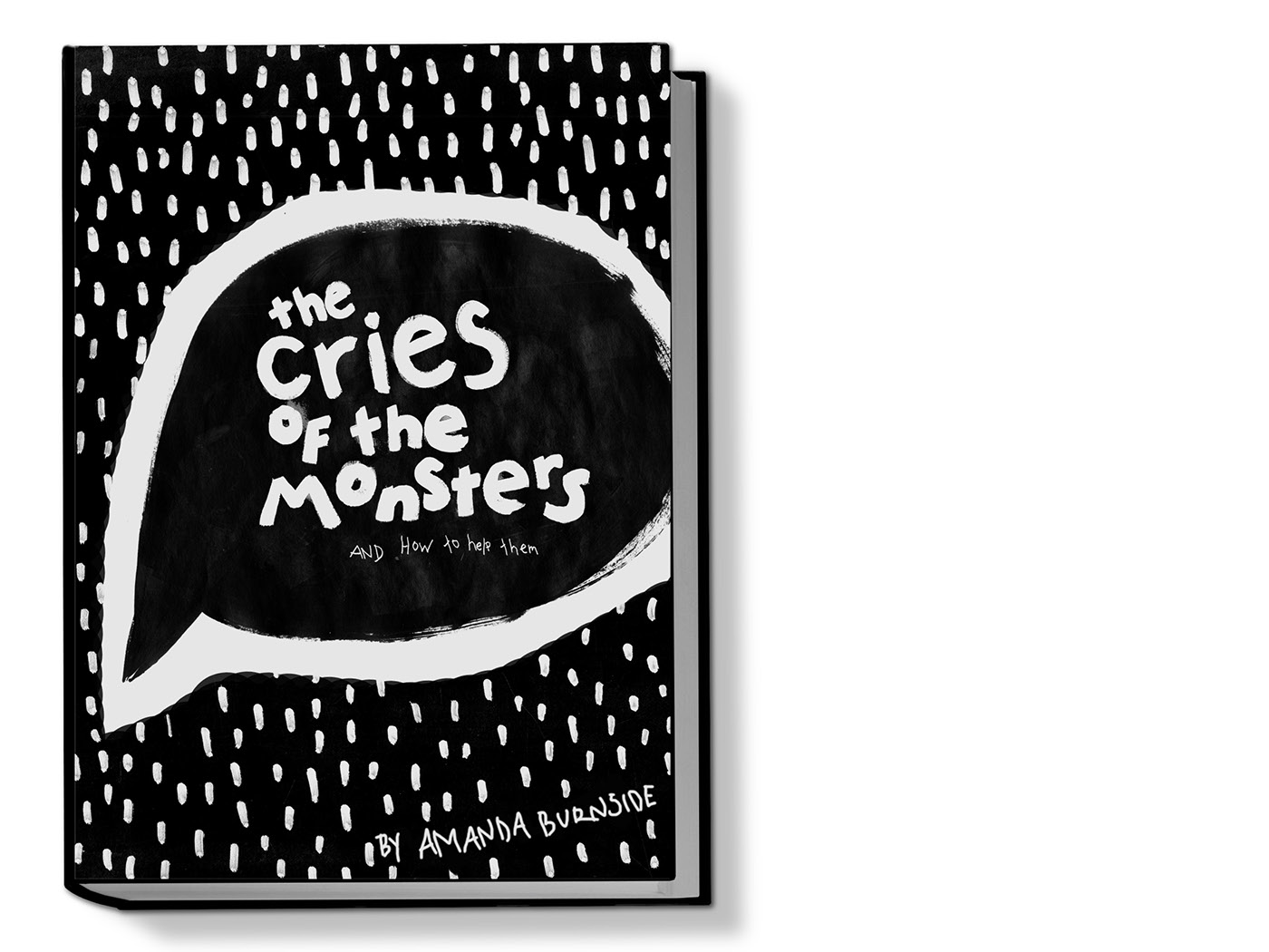 Traditional media acrylic black ink children's book empathy manners