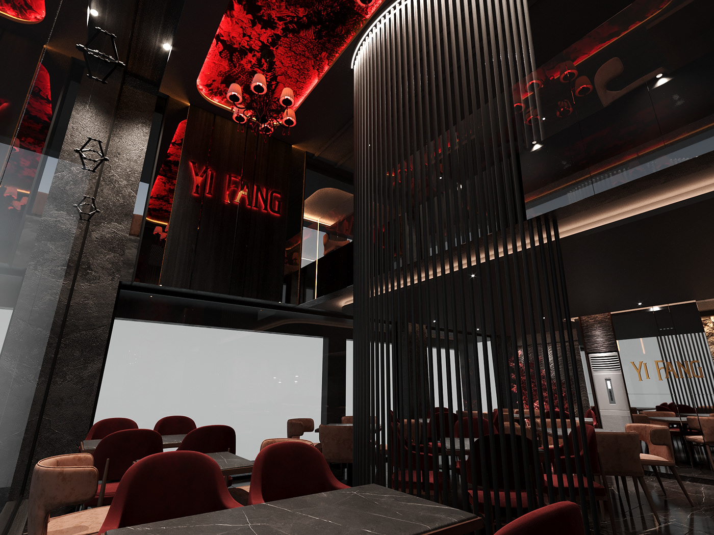 interior design  Render visualization 3ds max corona modern 3D archviz CGI Chinese Restaurant design