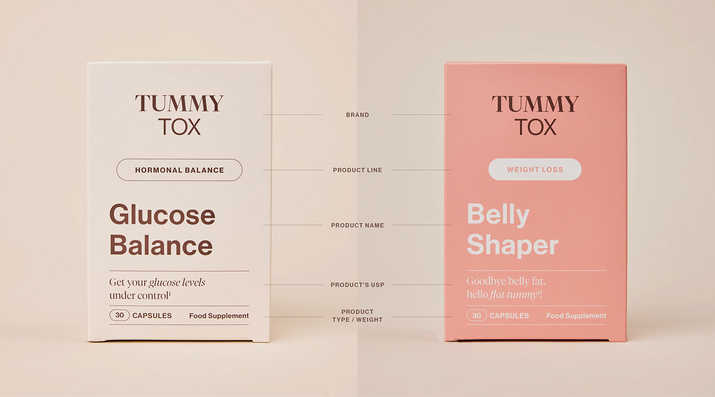Packaging packaging design food supplement brand identity Health design Pastels women healthy food supplements