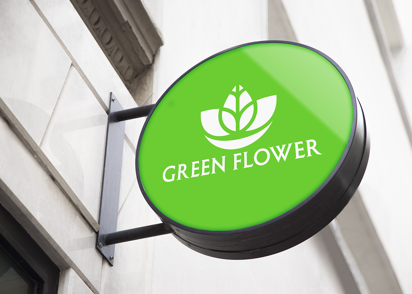 green flower Logo Design Business Logo flat logo minimalist logo branding  graphic design  logo maker