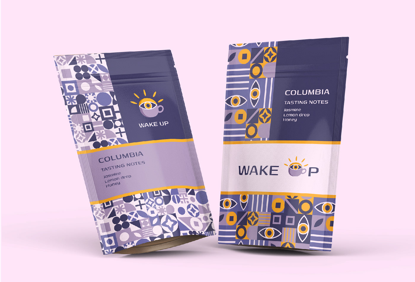 design Logotype Logo Design Graphic Designer visual identity patterndesign Patterns Wakeup package package design 
