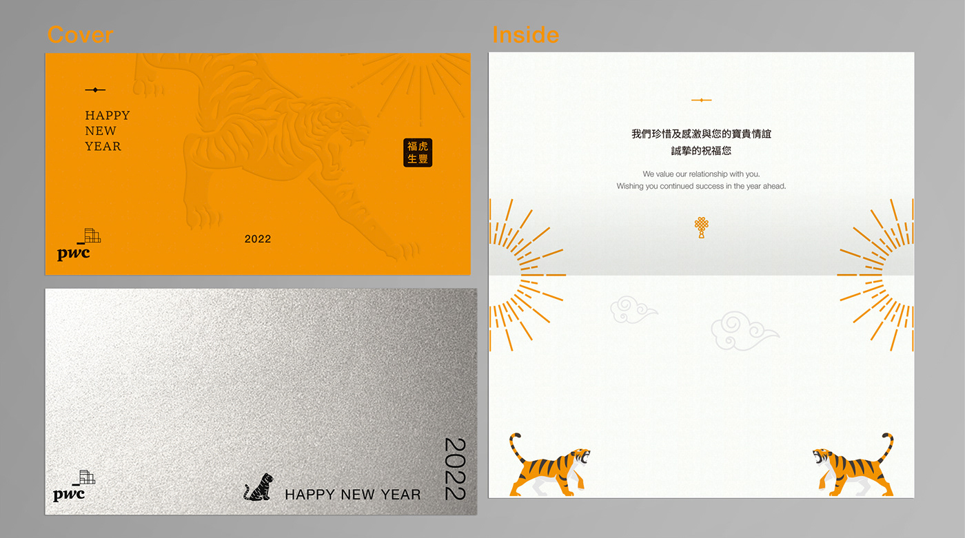 brand identity chinese new year print tiger typography  