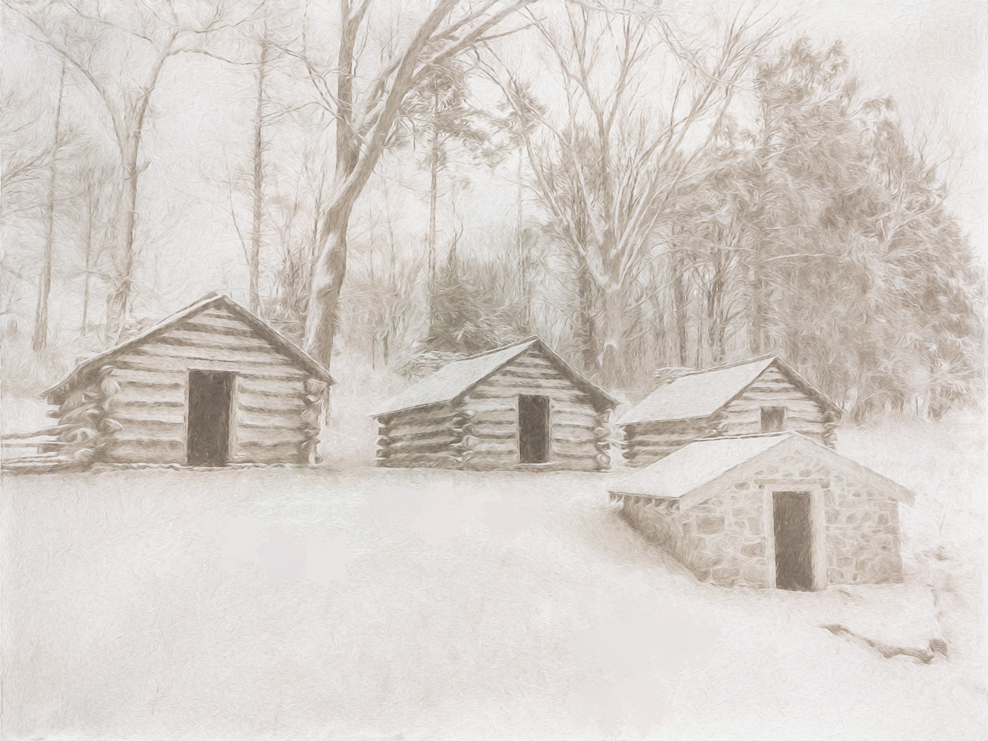 snow huts philadedlphia Pennsylvania history Park National Park winter