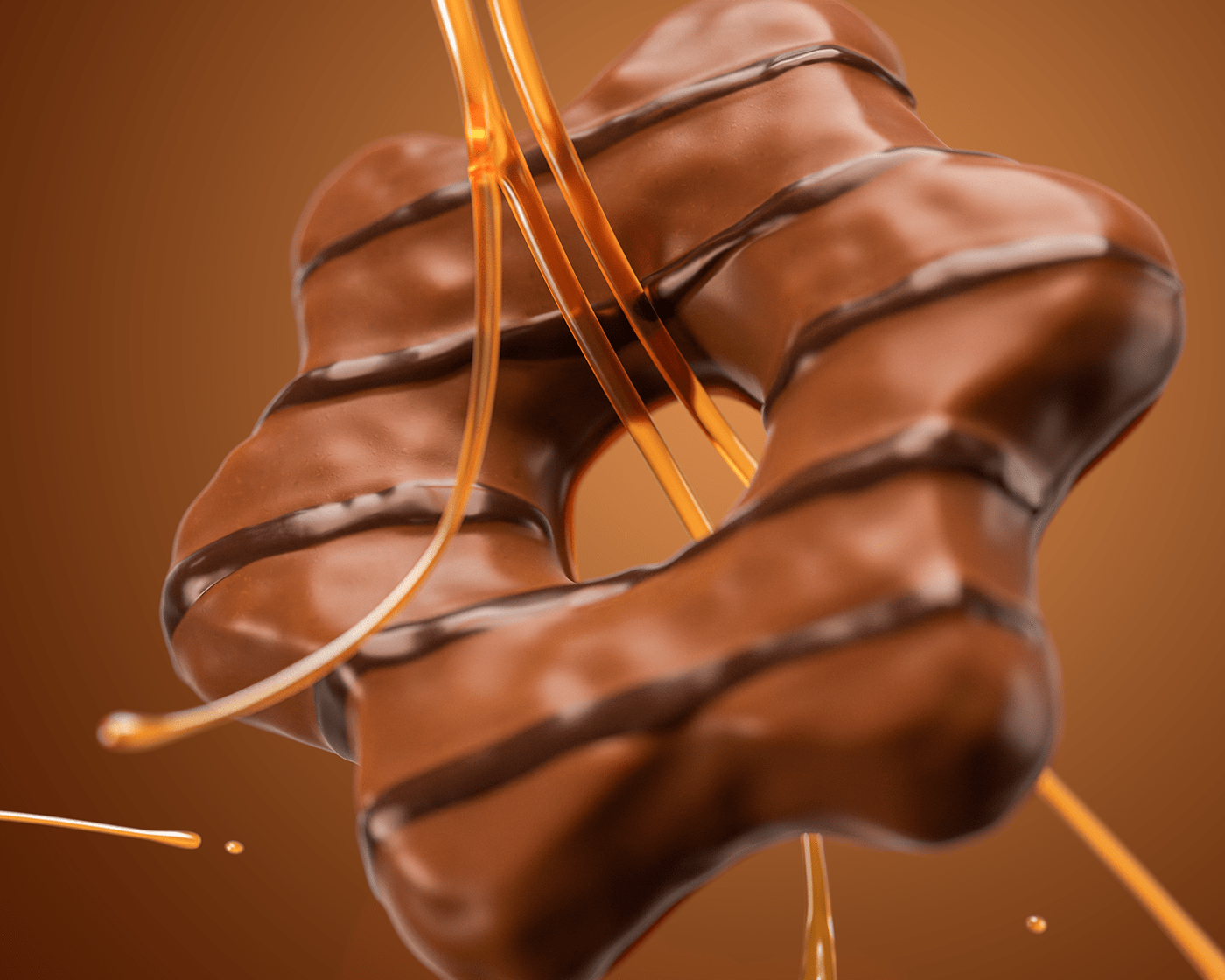3d food CGI felipe honey valduga 3d Cookie chocolate ginger ginger bread snacks