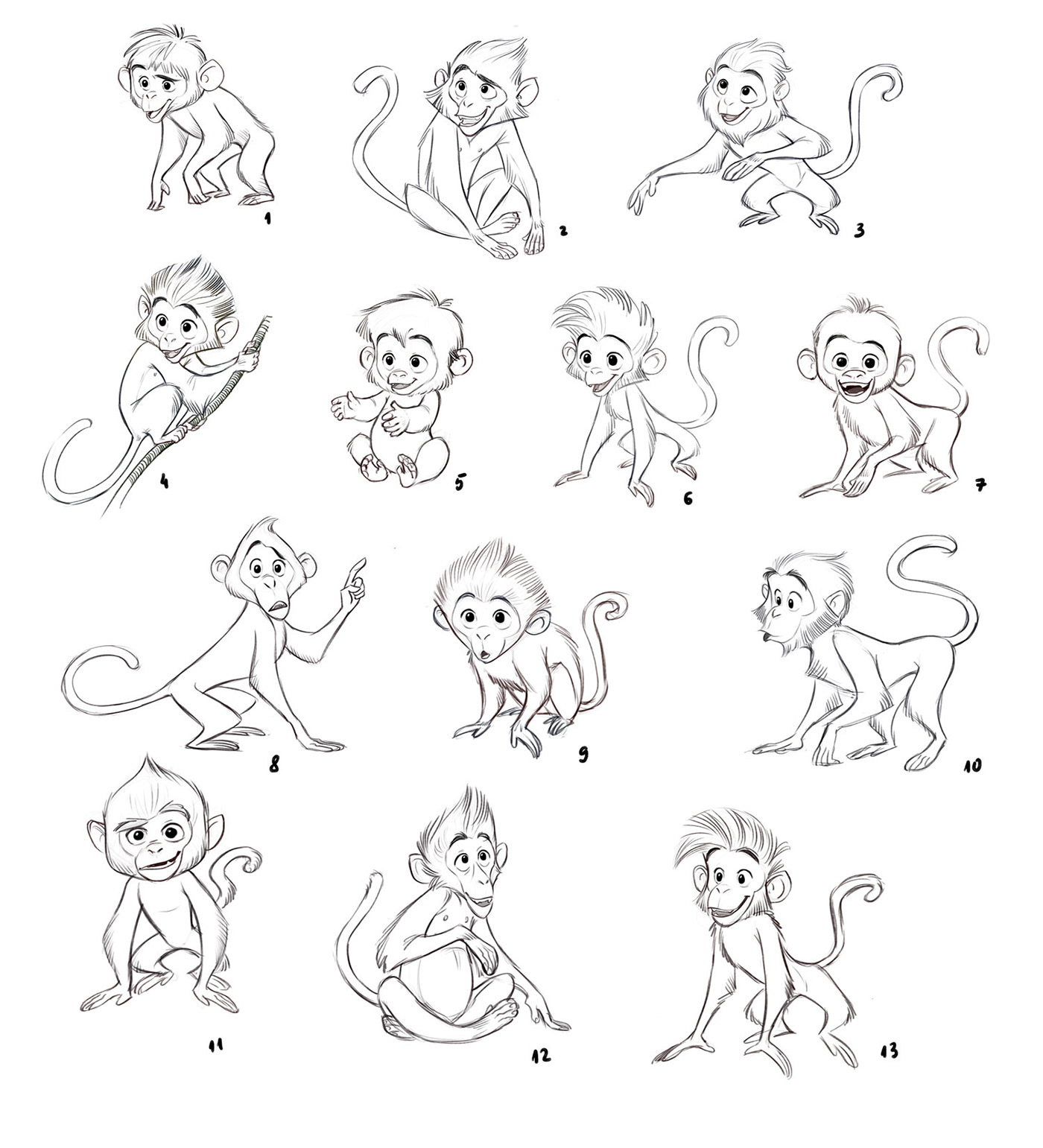 concept Character Panda  dog elephant boy girl baby duck monkey