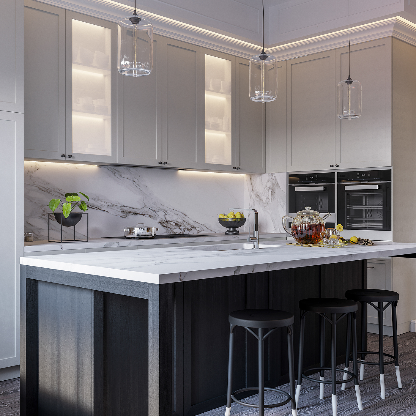 #livingroom #kitchen #coronarenderer #interiordesign #redesign 