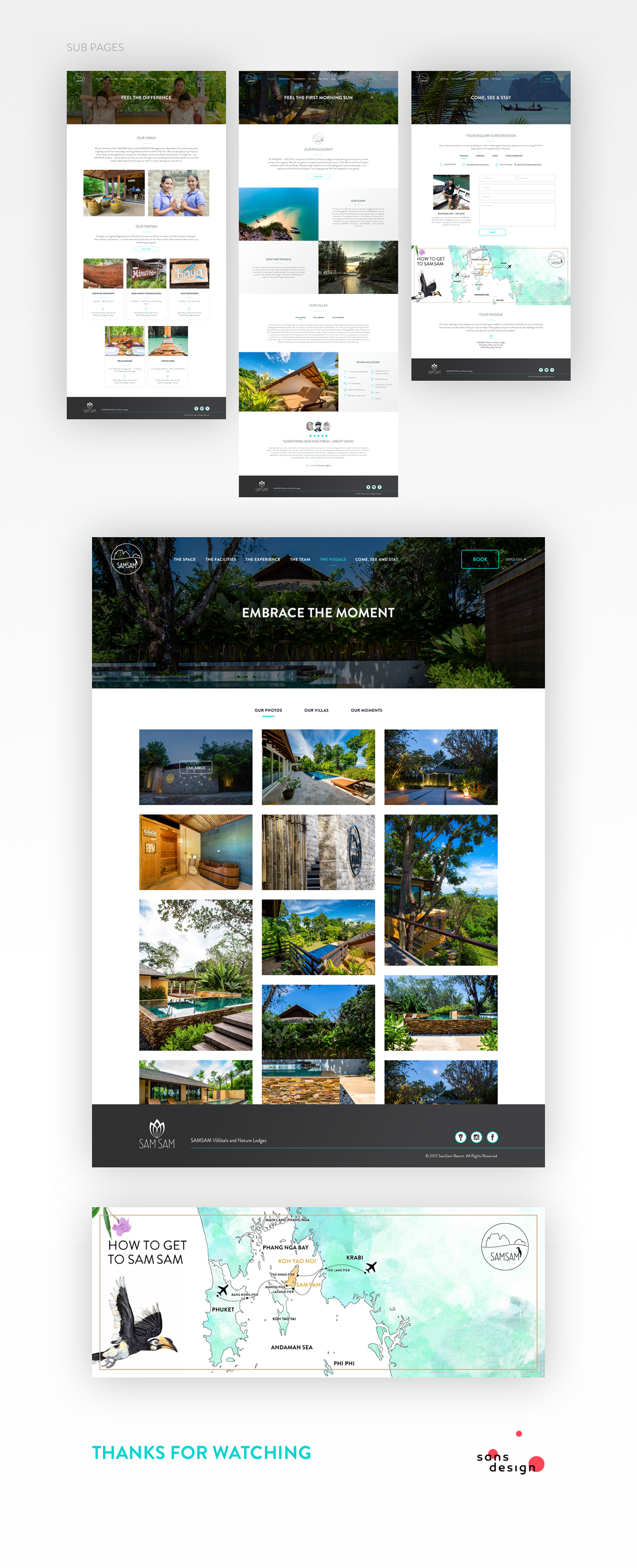 Website resort hotel Island Thailand UI