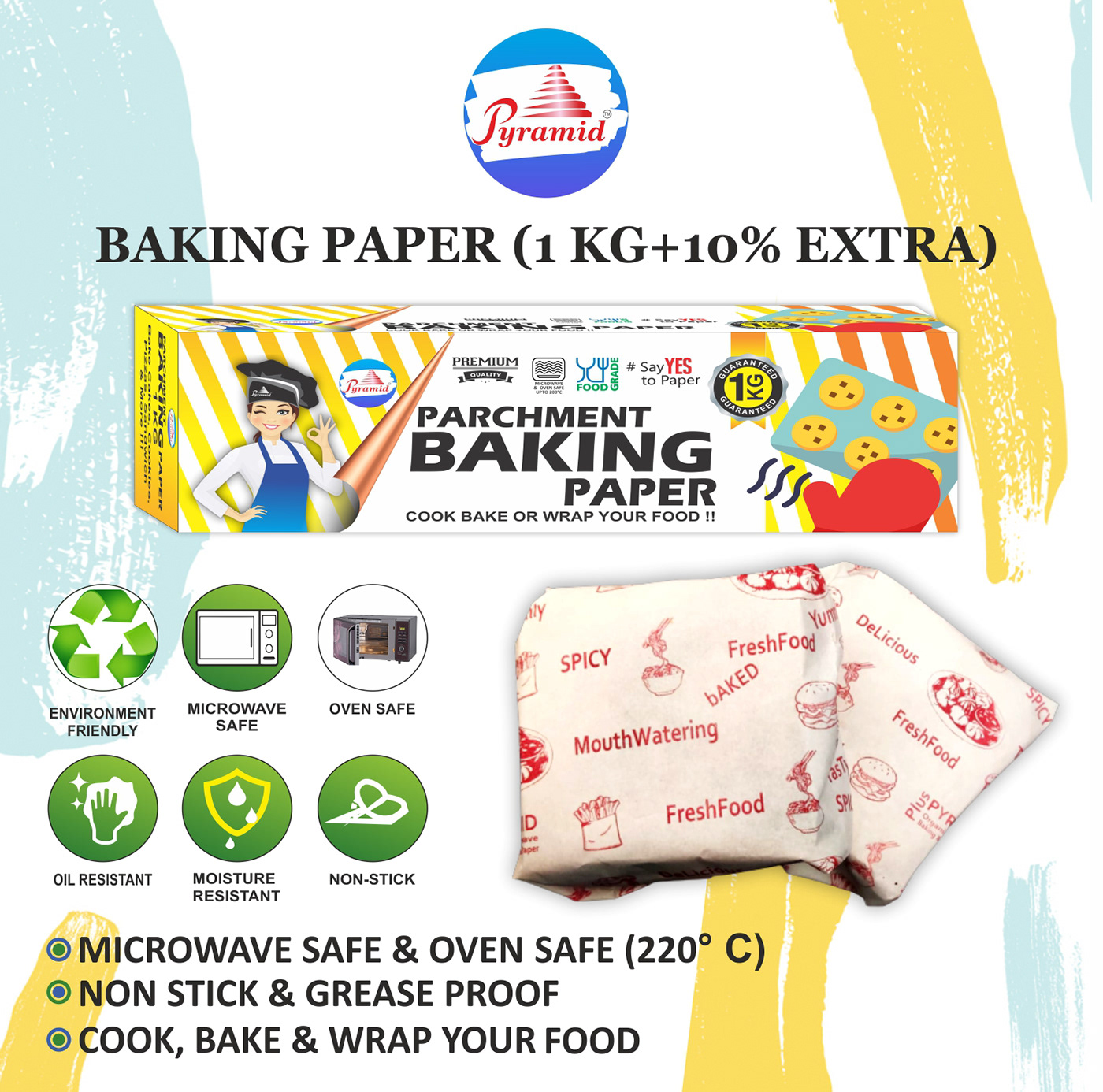 baking paper roll burger cafe Fast food Food  Packaging parchment paper Pizza restaurant Wrapping paper